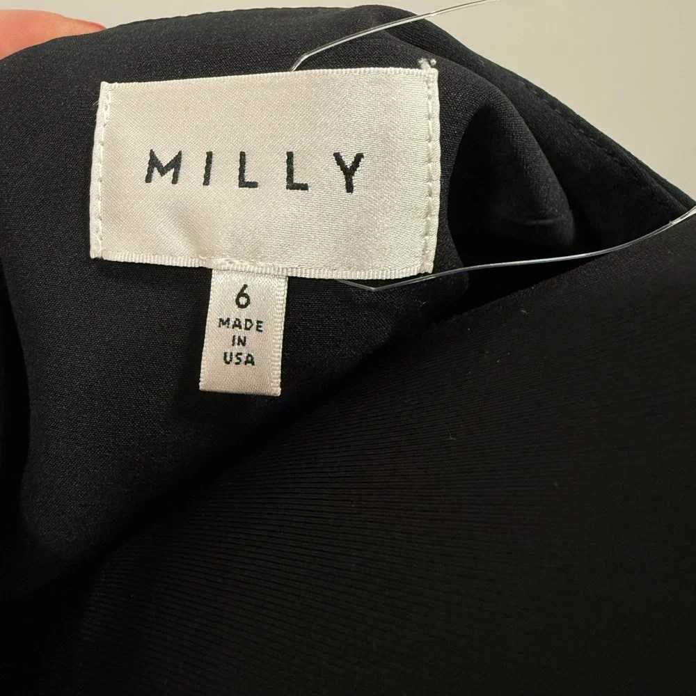 Milly Black V-Neck Bell Sleeve Cocktail Dress - Picture 7 of 9